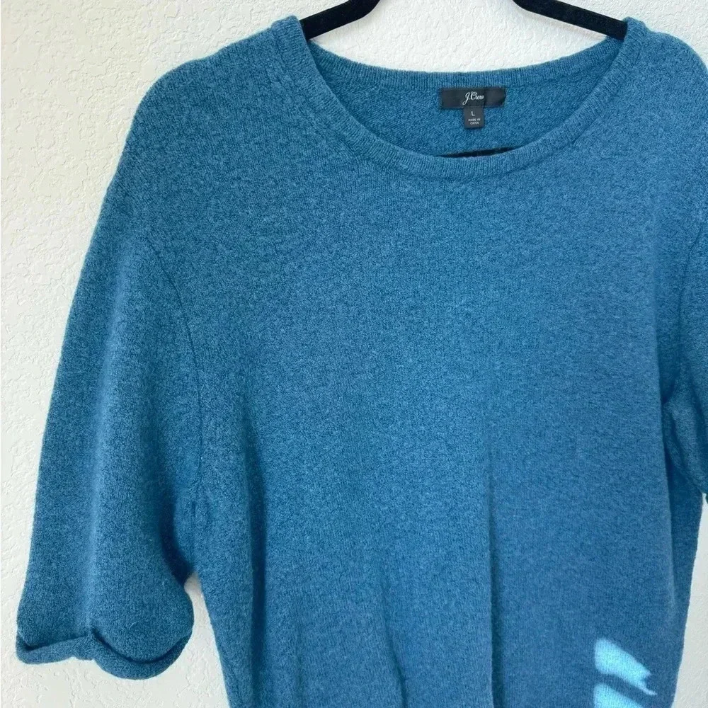J.Crew Boxy Wool Blend Crew Neck Knit Top